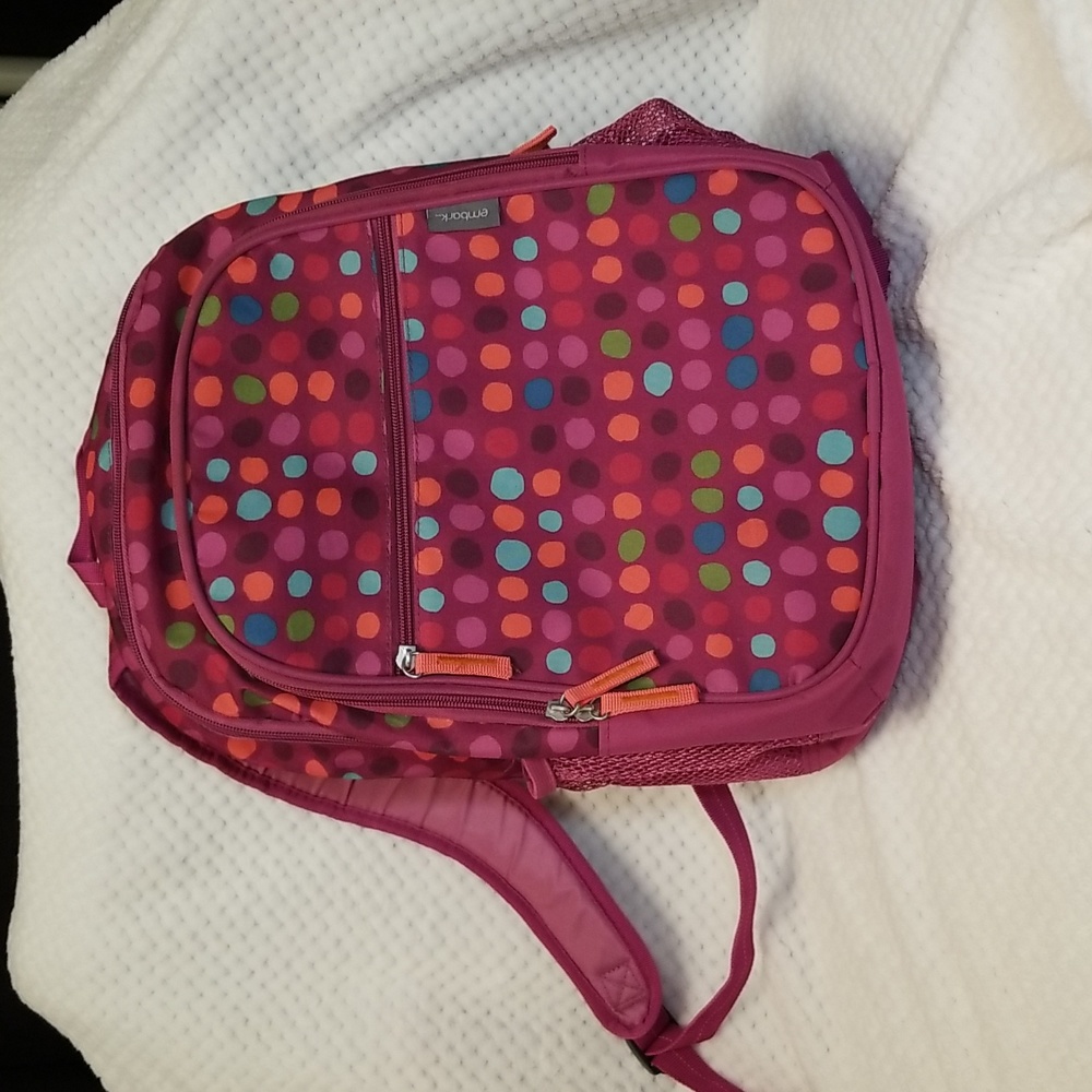 Embark Pink Polka Dot Backpack